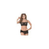 Ensemble lingerie noir top bustier et shorty dentelle 
